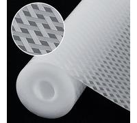 Origuuds Shelf Liners, Non-Adhesive Drawer Liner, Waterproof & Oil-Proof Kitchen Cabinet Cupboard Liner Plastic EVA Material BPA Free Fridge Liner Mats Paper Protector for Shelves (Clear/50cm x 600cm)