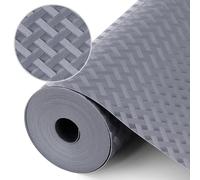 Origuuds Shelf Liners, Non-Adhesive Drawer Liner, Waterproof & Oil-Proof Kitchen Cabinet Cupboard Liner Plastic EVA Material BPA Free Fridge Liner Mats Paper Protector for Shelves (Grey/50cm x 600cm)