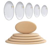 ORIISIN Oval Pottery Molds for Handbuilding - 5 Pcs Clay Slump Molds for Ceramic Plates, Brown, DB8-009