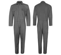 Orika Men's Gray Coverall Boiler Suit - Heavy duty and Lightweight with 2 way Front Zip - for Professionals, Mechanics, Workshop, Painters, Decorators and Builders.