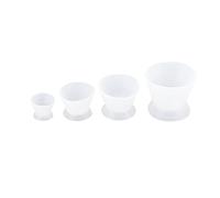 ORILA 4pcs/Set Non-Stick Dental Clean Cup Flexible Mixing Cup Silicone Dappen Dish Mixing Bowl