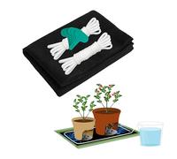 ORIMERC 101cm*127cm Plant Watering Capillary Matting for Plants & 18m Self Watering Wick Cord for Seed Trays Seedling Vacation Automatic Waterer Greenhouse Indoor Hydroponic Wicking Rope Matting