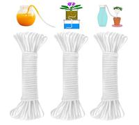 ORIMERC 300 feet 1/12 inch Self Watering Capillary Wick Cord Vacation Plant Sitter DIY Hydroponic Wicking Rope Seeds Start Planter Pot Automatic Potted Flower Passive Lazy Waterer String System Device