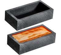Orimommth 2 Pieces 1 KG Gold Silver Ingot Mold Ingot Mold Crucible Mould for Melting Casting Refining Metal Aluminum Copper Brass
