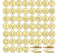 Orimommth 56 Pieces Wood Burning Tip Letter Wood Burning Tip Set Including Alphabet Number for Wood Craft DIY Embossing Carving