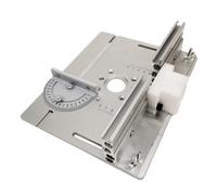 OrimommthSet of 3 Router Table Insert Plate Miter Gauge Aluminum Alloy Wood Milling Flip Board for Woodworking Table Saw Multifunctional Trimmer Engraving Machine-Silver
