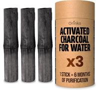 ORINKO® Charcoal Water Filter Sticks x3 - Natural Takesumi Activated Carbon for Water Purification - Sustainable Binchotan Bamboo Filter Kit for Pitchers & Tap Water