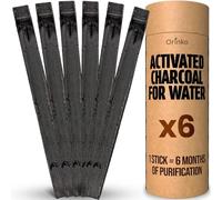 ORINKO® Charcoal Water Filter Sticks x6 - Natural Takesumi Activated Carbon for Water Purification - Sustainable Binchotan Bamboo Filter Kit for Pitchers & Tap Water