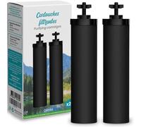ORINKO® Gravity Water Filter Cartridges x2 - High Performance Activated Carbon and Ceramic Replacement for Berkey Compatible Systems - Long Lasting Water Purification Elements for Gravity Fed Filters