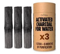 Orinko Organic Binchotan x3 | Binchotan Activated Charcoal from Bamboo for Water Pitcher Filtration