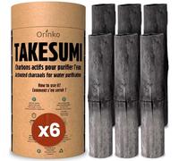 Orinko Organic Binchotan x6 | Binchotan Activated Charcoal from Bamboo for Water Pitcher Filtration | Leave Behind Bottled Water for 1 Year with Our Activated Charcoal
