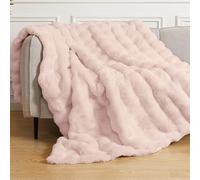 ORINOVA Pink Fluffy Blanket for Couch Living Room Faux Fur 127x152cm Bedsure Throw Blanket for Bed Soft Furry Bed Comforter Cozy Home Decor Gifts 860 GSM
