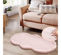 ORINOVA Pink Fuzzy Washable Furry Area Rugs for Living Room Faux Rabbit Fur Nursery Rug for Bedroom 60x120cm Runner Rug