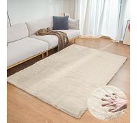 ORINOVA Rug Living Room Beige Washable Fluffy 120 x 180 cm Fur Faux Fur Bedroom Children's Room Short Pile Bed Rug Area Decoration Soft Rectangular
