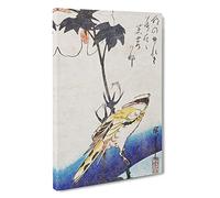 Oriole Bird by Utagawa Hiroshige Painting Canvas Print | Gallery Wrapped 30mm Frame Wall Art | 30x20 inches | Ready to Hang | Asian Animals Picture | Living Room Bedroom Lounge Office