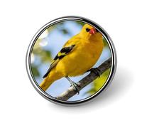 Oriole Button Pin Round Metal Lapel Pins Badges Classic Cute Brooche Pin Personalized Pinback Button Badges Novelty Funny Enamel Pins for Backpacks Jackets Bags