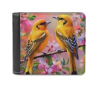Orioles Birds Flowers Small Billfold Wallet Front Pocket Card Holder Slim Passport Purse for Men Women