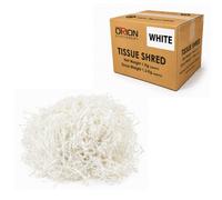 Orion 1Kg Shredded Tissue Paper For Gift Boxes & Hamper Filler Tissue Shred For Gift Wrapping, Weddings, Baby Showers (White)