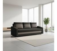Orion A Compact Upholstered Sofa Bed With Storage Pull Out Guest Bed In Black And Dark Grey