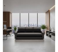 Orion A Compact Upholstered Sofa Bed With Storage Pull Out Guest Bed In Dark Grey And Black