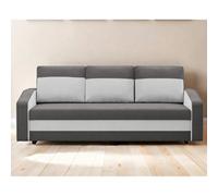 Orion A Compact Upholstered Sofa Bed With Storage Pull Out Guest Bed In Dark Grey And Cream