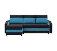 Orion A Corner Sofa Bed Pull Out Guest Bed With Built In Storage Left Or Right Side Setup Black Light Blue