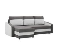 Orion A Corner Sofa Bed Pull Out Guest Bed With Built In Storage Left Or Right Side Setup Dark Grey Cream