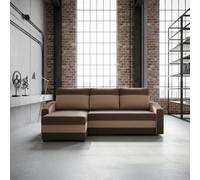 Orion A Corner Sofa Bed With Storage Universal Site Dark Brown Light Brown