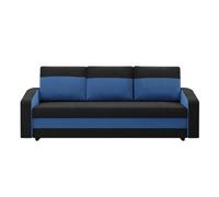 Orion A Modern Upholstered Sofa Bed With Storage Compact Pull Out Guest Bed Space Black Blue
