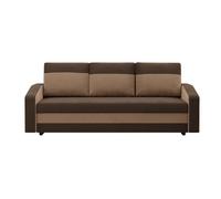 Orion A Modern Upholstered Sofa Bed With Storage Compact Pull Out Guest Bed Space Brown Light Brown