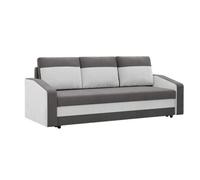 Orion A Modern Upholstered Sofa Bed With Storage Compact Pull Out Guest Bed Space Dark Grey Cream