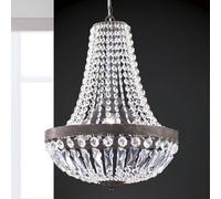 ORION Andara hanging light, glass crystal chains Ø 40 cm