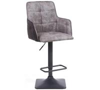 Orion Barstool - Set of 2 - Suede - Light Grey