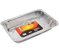 Orion Best House 10 PCS Rectangular Aluminium Foil Baking Trays - Foil Trays Containers for Food Storage, Baking, Roasting, Takeaway and Party, Freezer-Safe Baking Pans (L 43 X W 31 X H 8 cm)