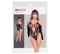 NO:XQSE - Bow Tie Bodysuit, Long Sleeve - Black (S-L)