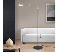 ORION Boston LED floor lamp, touch dimmer black/brass