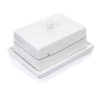 Orion - Butter Dish with Lid Made of White Ceramic - Butter Dish - Butter Dishes - Butter Container Dish - Butter Bell - Butter Container - Butter Box - Butter Barrel - Herb Butter - Butter Dispenser