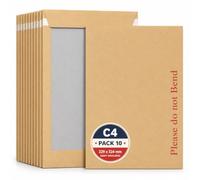 Orion C4 Manilla Brown Mailing Envelopes A4 324 x 229mm, Self Seal, 10 Pack | Self Seal Pocket Envelopes, Ideal for A4 Documents, Mailing, Posting & Shipping