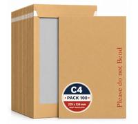 Orion C4 Manilla Brown Mailing Envelopes A4 324 x 229mm, Self Seal,100 Pack | Self Seal Pocket Envelopes, Ideal for A4 Documents, Mailing, Posting & Shipping