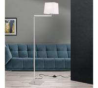ORION Carlton textile floor lamp, matt nickel