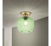 ORION Carneval ceiling light, green, Ø 20 cm, glass, E27