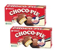 Orion Choco Pie Korean Chocolate Biscuit (6 Pieces) 234g - Pack of 2