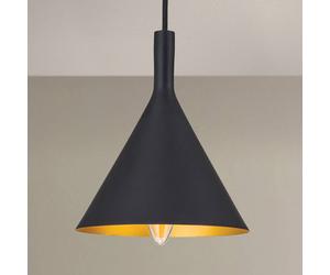 ORION Cone-shaped hanging lamp Gunda in black and gold