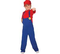 ORION COSTUMES Kids' Super Plumber 80s Retro Video Game Fancy Dress Costume