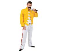 Orion Costumes Mens Rock Star 70s 80s Music Fancy Dress, XL, Yellow, White