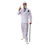 ORION COSTUMES Men's The Colonel Food White Suit Fancy Dress Costume