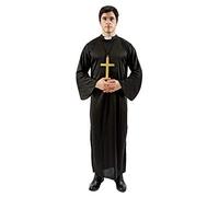 ORION COSTUMES Men's Vicar Black Robe Priest Religious Fancy Dress Costume