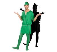 ORION COSTUMES Unisex Adult Green and Black Lost Boy & His Shadow 2 in 1 Carnival Movie Fancy Dress Costume