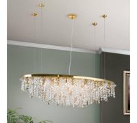 ORION Crystalriver pendant light crystal elements gold