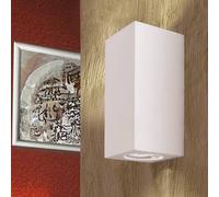 ORION Cube wall light, white, height 15.5 cm, ceramic, up/down